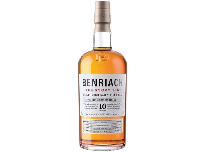 Benriach The Smoky Ten 10 Year Old Single Malt Scotch Whisky 70 cl CARx6