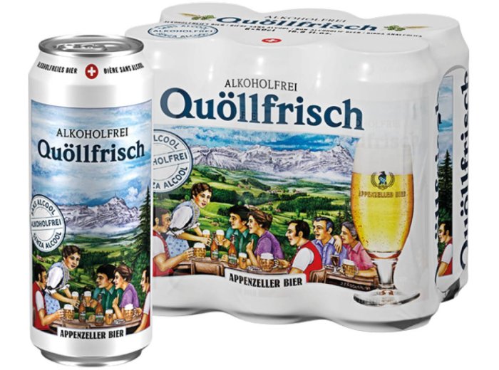Appenzeller Quöllfrisch Alkoholfrei Dose 50 cl CARx6
