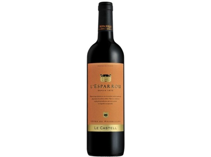Château L'Esparrou Le Castell Côtes du Roussillon AOP 2018 75 cl CARx6