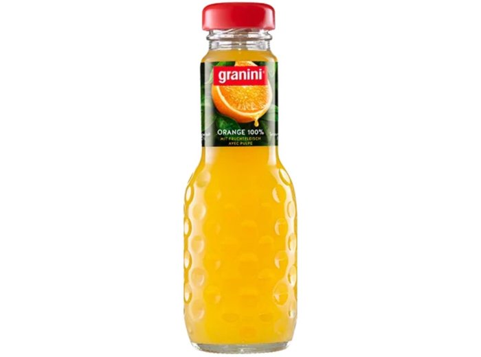 Granini Orange mit Fruchtfleisch reiner Saft Glas 20 cl HARx24