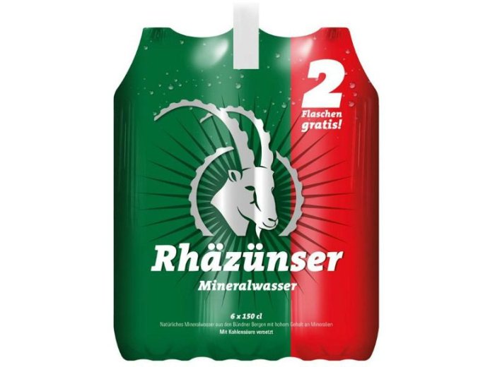 Rhäzünser 4+2 Flaschen gratis PET 150 cl CARx6