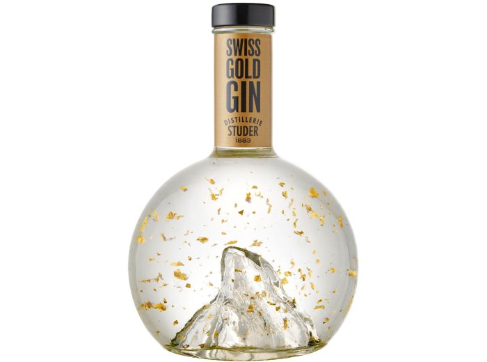 Studer Swiss Gold Gin mit Goldflitter 24 Karat 70 cl CARx6