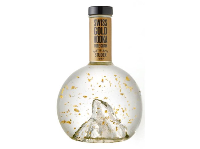 Studer Swiss Gold Vodka mit Goldflitter 24 Karat 70 cl CARx6