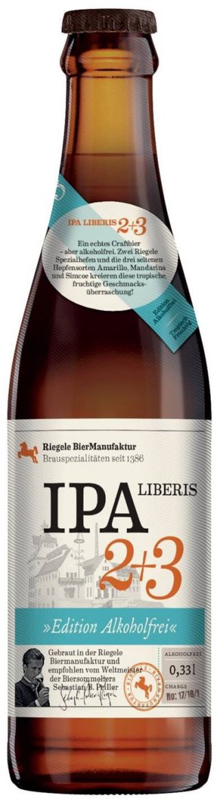 Riegele IPA Liberis 2+3 EW 33 cl Alkoholfrei CARx8