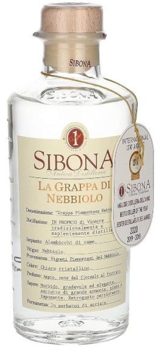 Sibona Grappa Nebbiola 2009 7 dl Invecchiatia in botti di Rovere CARx6