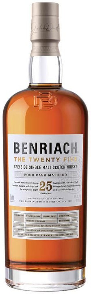 Benriach The Twenty Five 25 Year Old Single Malt Scotch Whisky CARx4