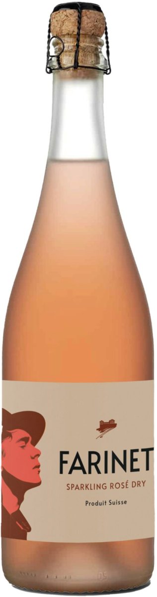 Farinet Sparkling Dry Rose VdP Suisse by Albert Mathier & Söhne Salgesch CARx6