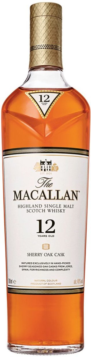 The Macallan 12 Year Old Sherry Oak Single Malt Scotch Whisky CARx6