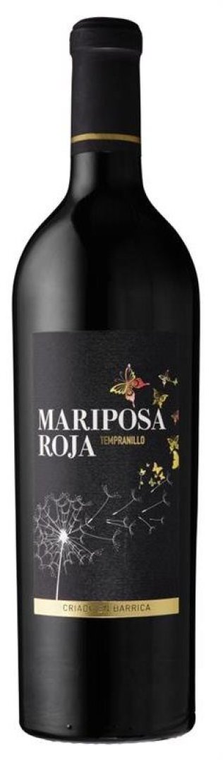 Tempranillo Vino de Espana Criado en barrica Mariposa Roja CARx6