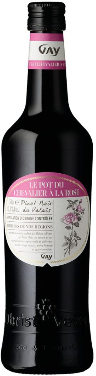 Le Pot du Chevalier à la Rose Pinot Noir du Valais AOC Obrist EW 50 cl CARx12