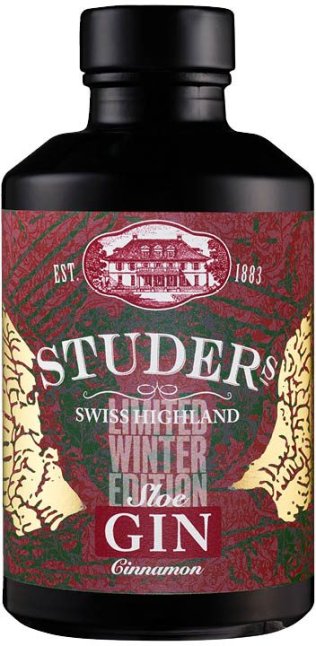 Studer Swiss Highland Sloe Gin Cinnamon limted Winter Edition CARx6