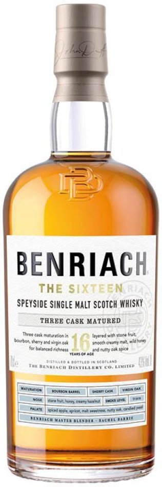 Benriach The Sixteen 16 Year Old Single Malt Scotch Whisky 70 cl CARx6