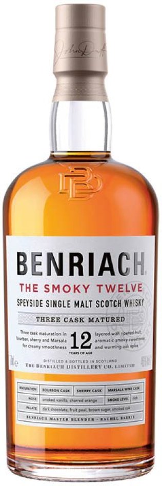 Benriach The Smoky Twelve 12 Year Old Single Malt Scotch Whisky 70 cl CARx6