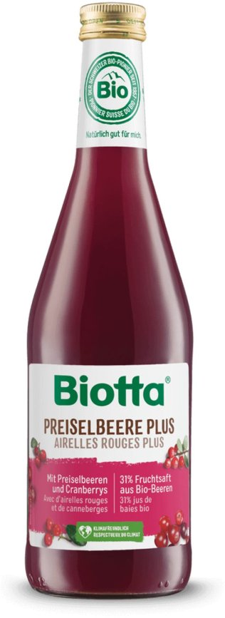 Biotta Preiselbeer Glas 50 cl CARx6