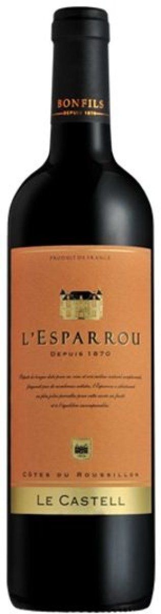 Château L'Esparrou Le Castell Côtes du Roussillon AOP 2018 75 cl CARx6