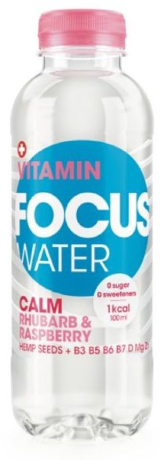 Focuswater Calm Rhabarber & Himbeer Calm PET 50 cl CARx24