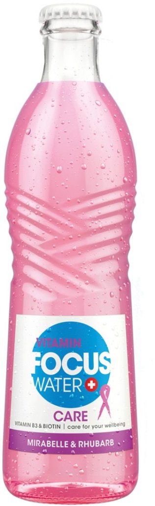 Focuswater Care Mirabelle & Rhabarber Glas 33 cl HARx24