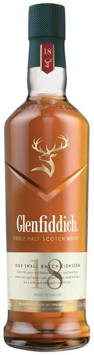 Glenfiddich 18 Year Old Our Small Batch Eighteen Single Malt Scotch Whisky 70 cl CARx6