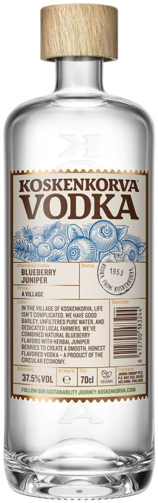 Koskenkorva Blueberry Juniper Vodka 70 cl CARx6