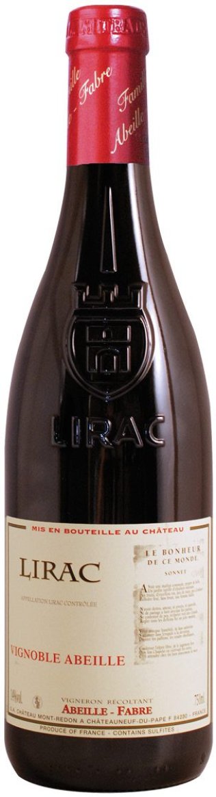 Lirac AC rouge Vignoble Abeille 2023 75 cl CARx6