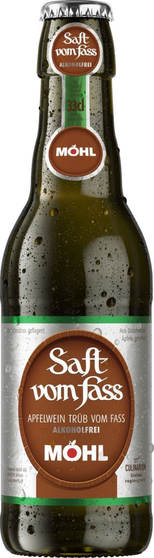 Möhl Saft trüb alkoholfrei Glas 33 cl CARx6