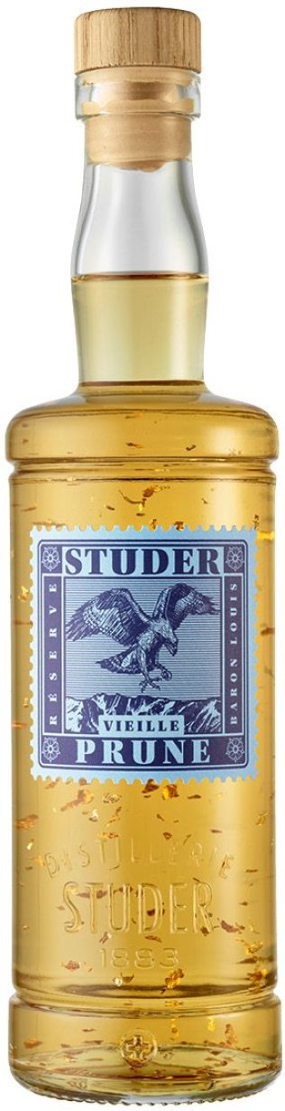 Studer Vieille Prune Réserve Baron Louis mit Goldflitter (24 Karat) 35 cl CARx6