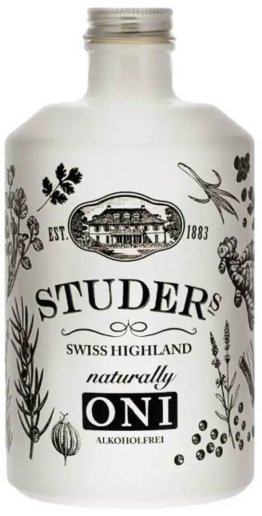 Studer's ONI Swiss Highland naturally Gin 50 cl alkoholfreier Gin CARx6