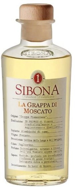 Sibona Grappa di Moscato 5 dl CARx6