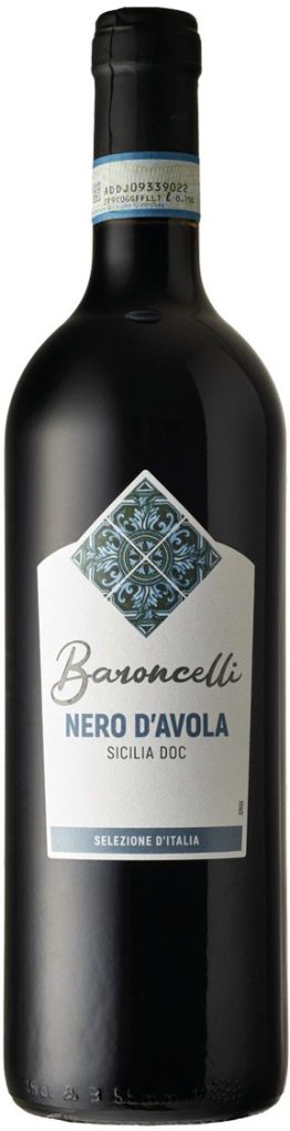 Nero d'Avola Sicilia DOC Baroncelli selezione d'Italia CARx6
