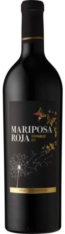 Tempranillo Vino de España Criado en barrica Mariposa Roja CARx6