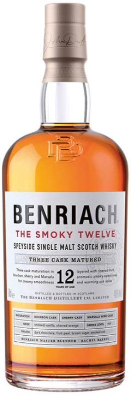 Benriach The Smoky Twelve 12 Year Old Single Malt Scotch Whisky CARx6