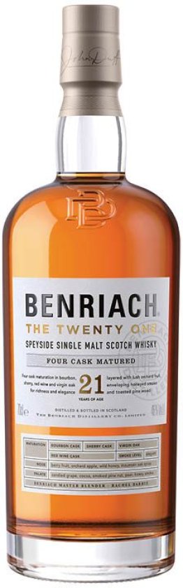 Benriach The Twenty One 21 Year Old Single Malt Scotch Whisky CARx6