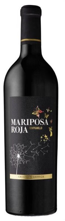 Tempranillo Vino de Espana Criado en barrica Mariposa Roja CARx6