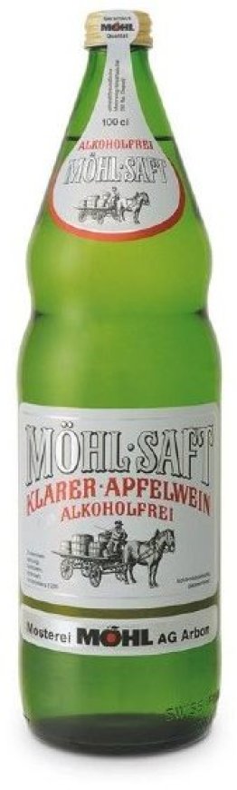 Möhl Saft klar alkoholfrei Glas 100 cl HARx12