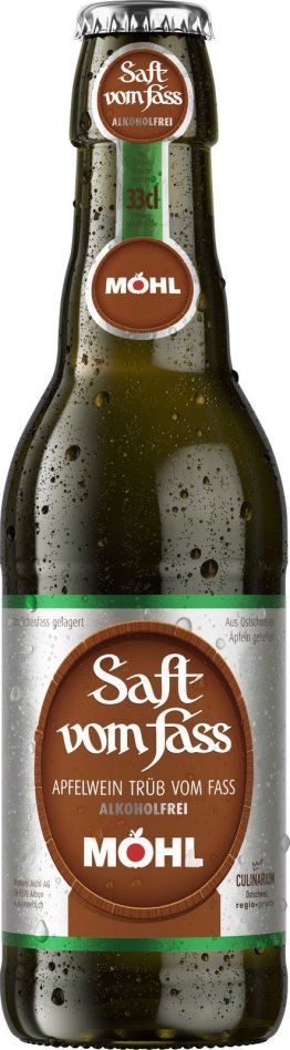 Möhl Saft trüb alkoholfrei Glas 33 cl CARx6