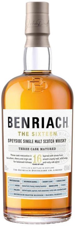 Benriach The Sixteen 16 Year Old Single Malt Scotch Whisky 70 cl CARx6