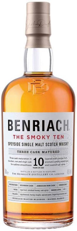 Benriach The Smoky Ten 10 Year Old Single Malt Scotch Whisky 70 cl CARx6