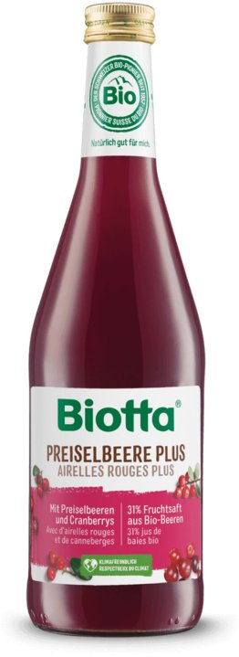 Biotta Preiselbeer Glas 50 cl CARx6