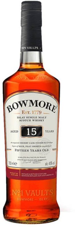 Bowmore 15 years Single Malt Sherry Cask Finished 70 cl CARx6