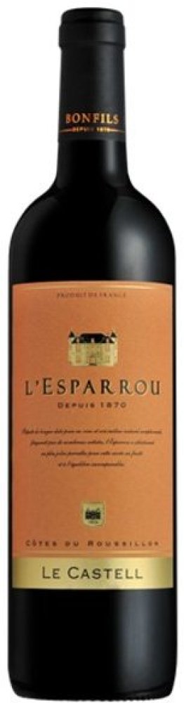 Château L'Esparrou Le Castell Côtes du Roussillon AOP 2018 75 cl CARx6