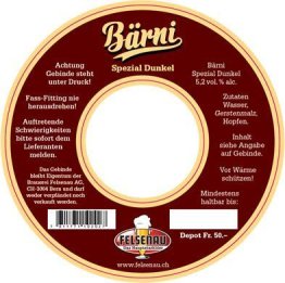 Felsenau Bärni Spezial Dunkel 20 Liter offen Behälter