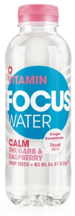 Focuswater Calm Rhabarber & Himbeer Calm PET 50 cl CARx24