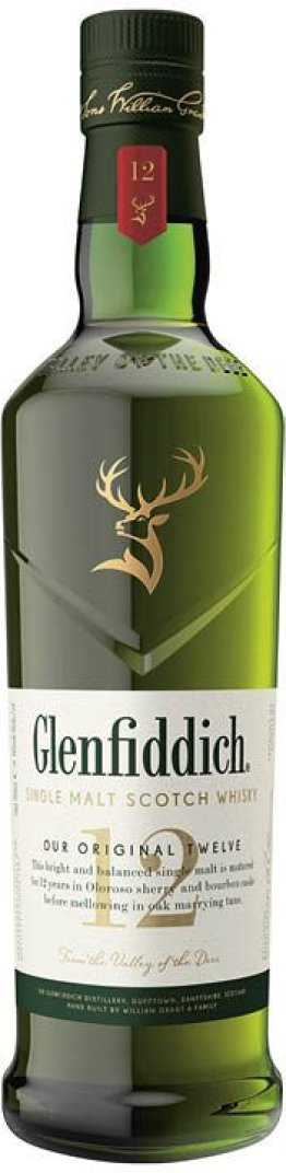 Glenfiddich 12 Year Old Our Original Twelve Single Malt Scotch Whisky 70 cl CARx6