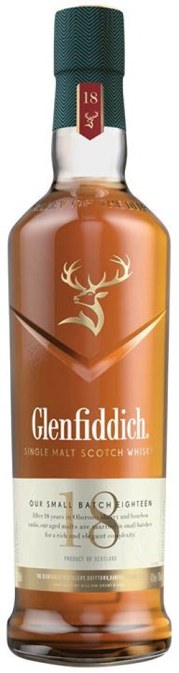 Glenfiddich 18 Year Old Our Small Batch Eighteen Single Malt Scotch Whisky 70 cl CARx6