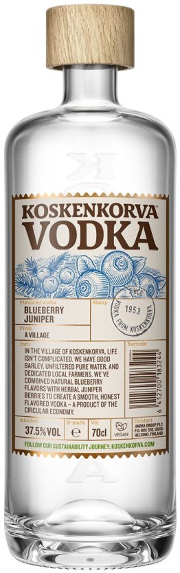 Koskenkorva Blueberry Juniper Vodka 70 cl CARx6