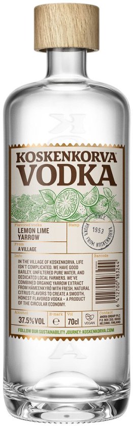 Koskenkorva Lemon Lime Yarrow Vodka 70 cl CARx6
