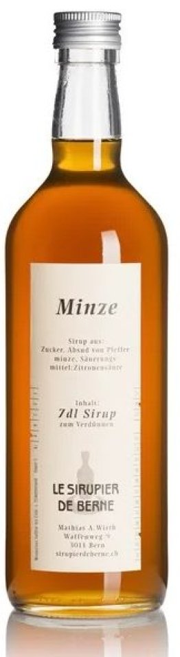 Le Sirupier de Berne Minze Glas 70 cl HARx15