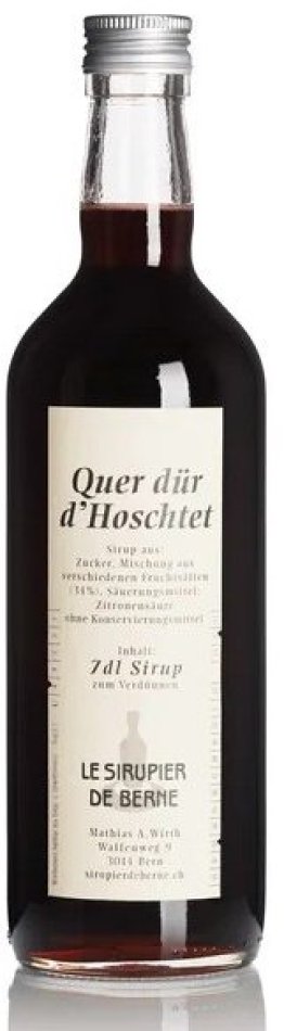 Le Sirupier de Berne Quer dür d'Horschtet Glas 35 cl HARx15