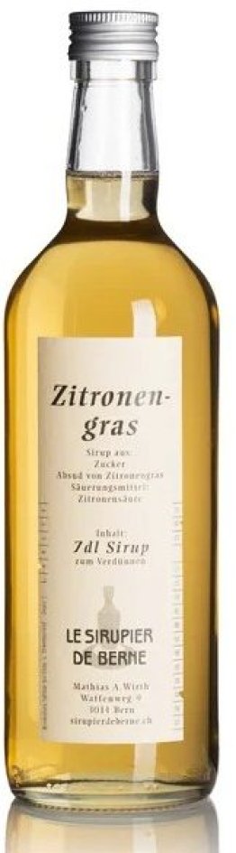Le Sirupier de Berne Zitronengras Glas 35 cl HARx15