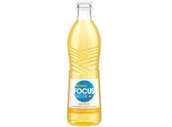 Focuswater Active Pinapple & Mango Glas 33 cl HARx24